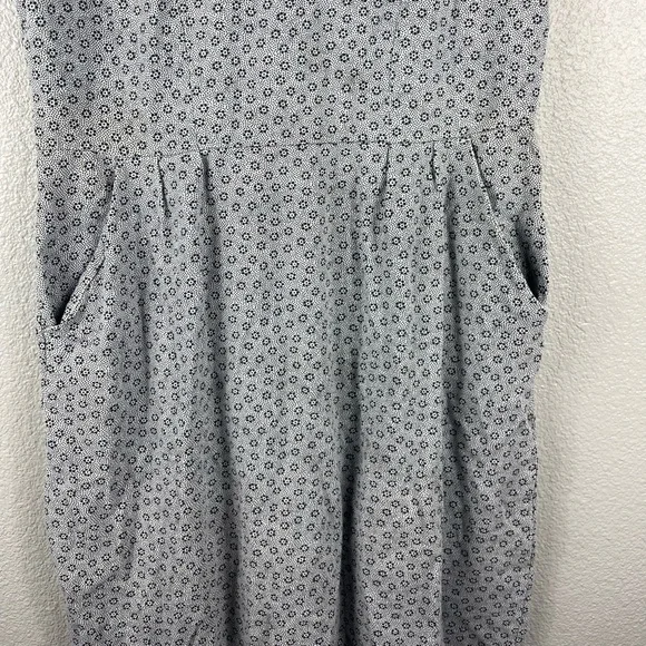 Boden Phoebe Blue/Grey Ditsy Floral Dress MIDI Women’s 8L Pockets Short Sleeve - Picture 2 of 8